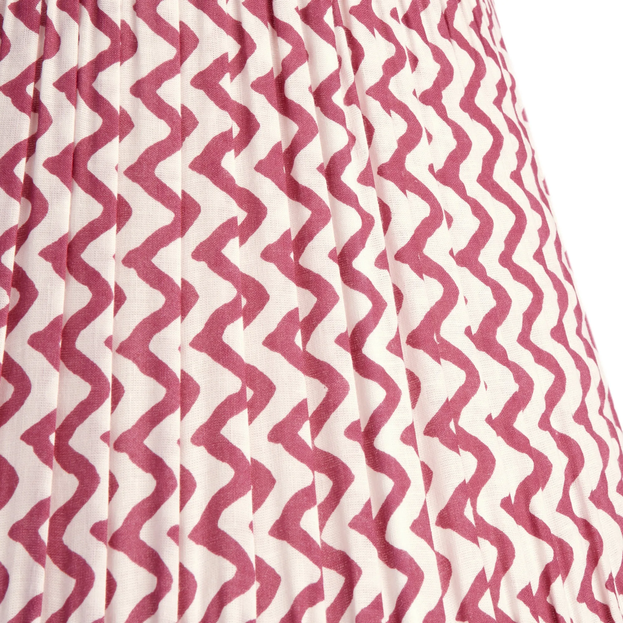 16cm empire lampshade in crimson chevrons with crimson tape