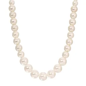 1928 Jewelry Classic Graduated Glass Faux Pearl Strand Necklace 18"