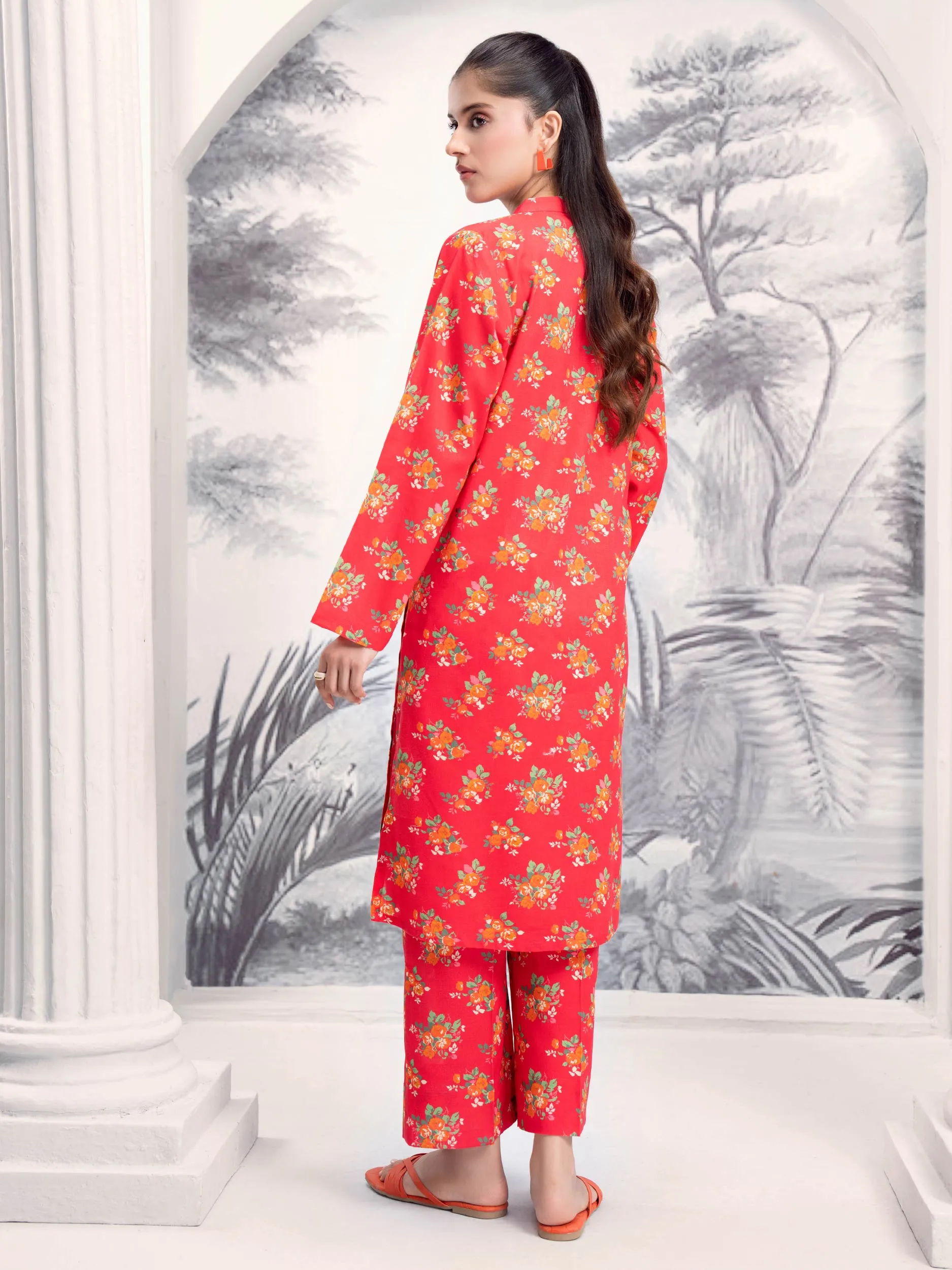 2 Piece Khaddar Suit-Printed (Unstitched)