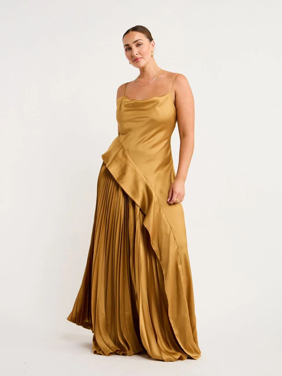 Caramel-colored Acler OSullivan Dress: Elegant and Chic Option