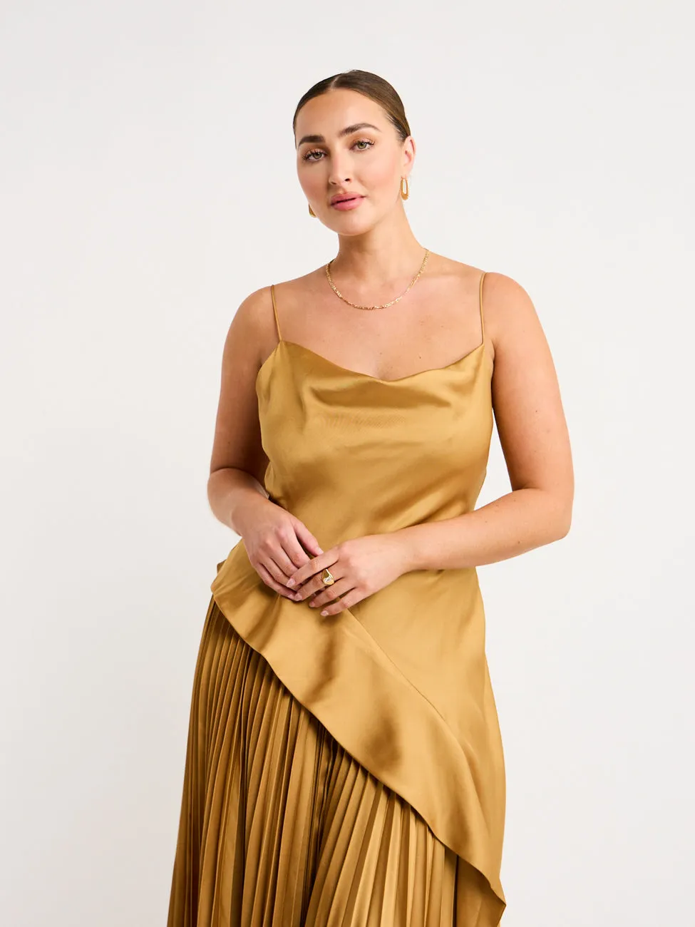 Caramel-colored Acler OSullivan Dress: Elegant and Chic Option