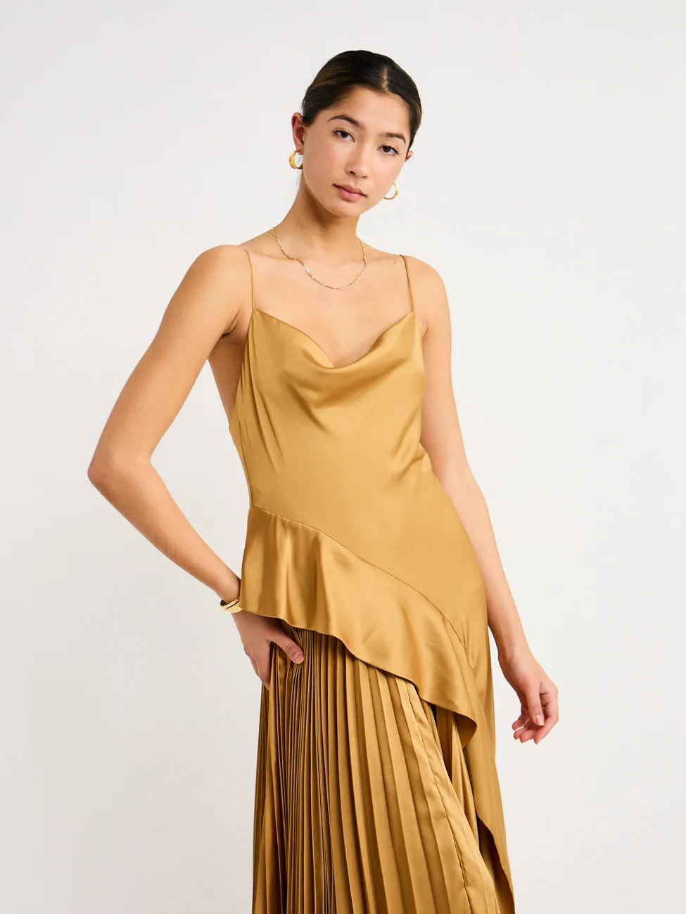 Caramel-colored Acler OSullivan Dress: Elegant and Chic Option