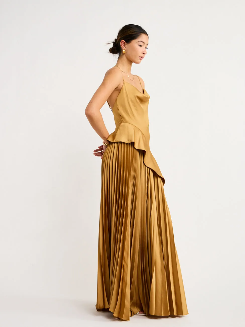 Caramel-colored Acler OSullivan Dress: Elegant and Chic Option