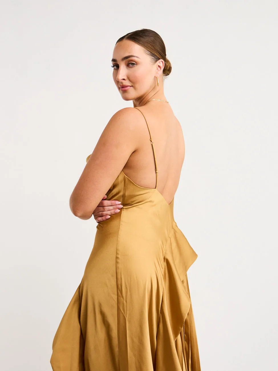 Caramel-colored Acler OSullivan Dress: Elegant and Chic Option