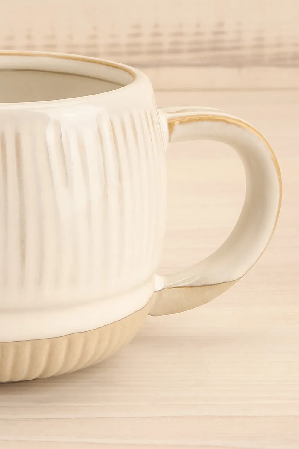 Aesculus | Round Striped Stoneware Mug