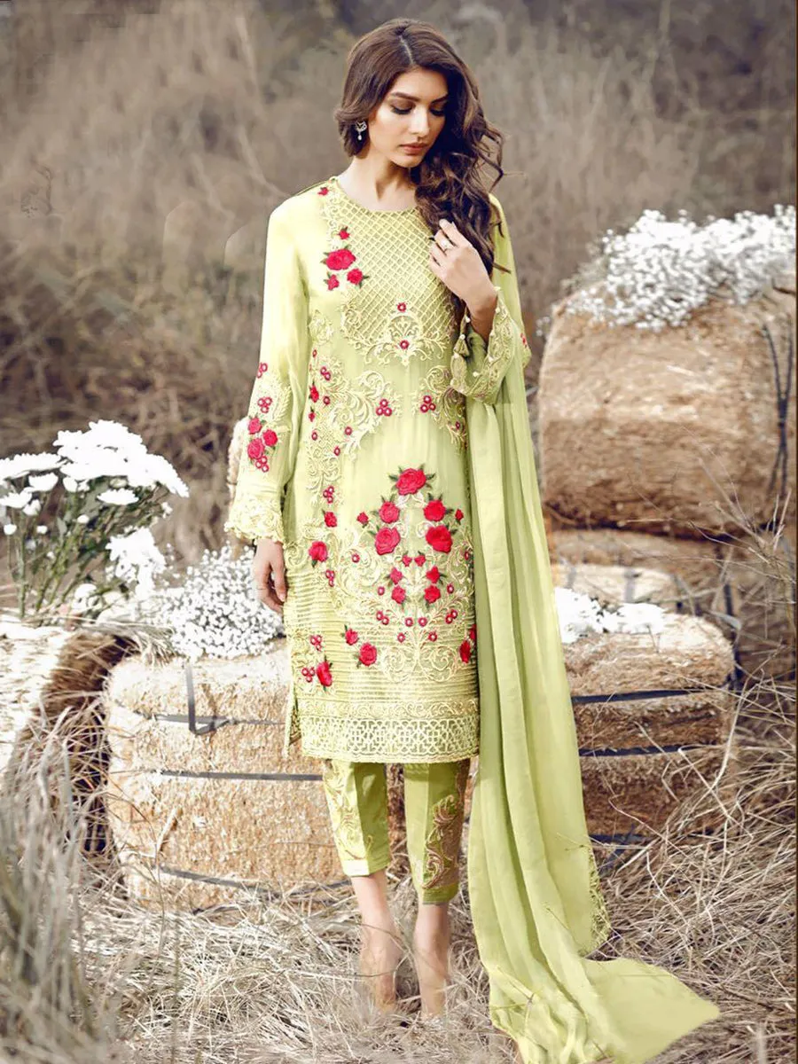 Alia Green Georgette Pakistani Suit