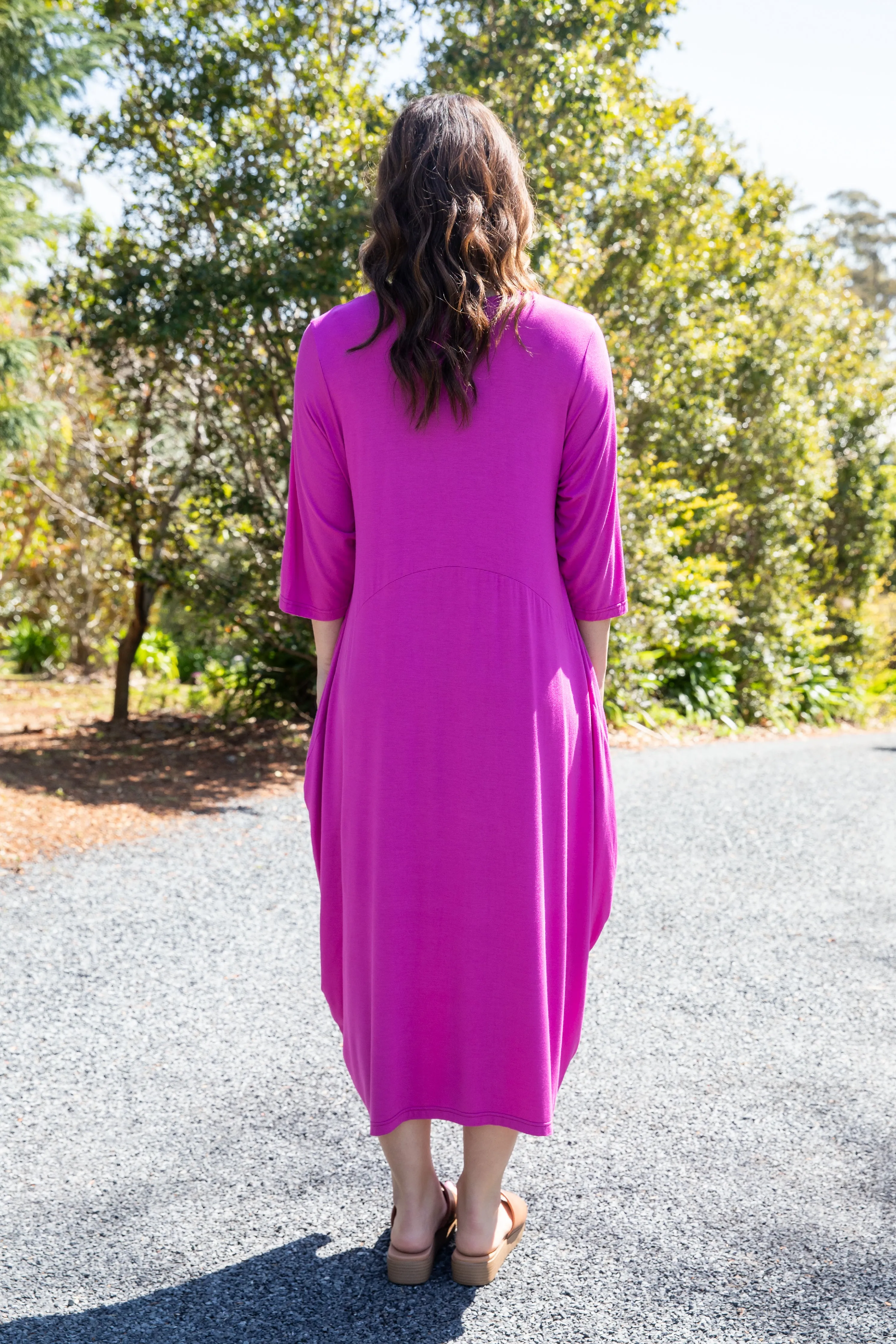 Alviva Dress in Plum Pink