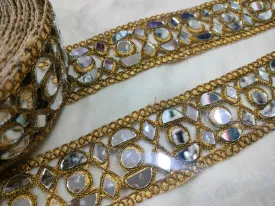 Antique Gold Embellished Mirror Trim