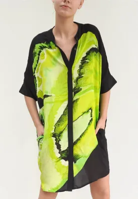 ASCENT TUNIC BLACK & LIME