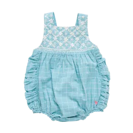 Baby Girls Betty Bubble - Blue Tattersall