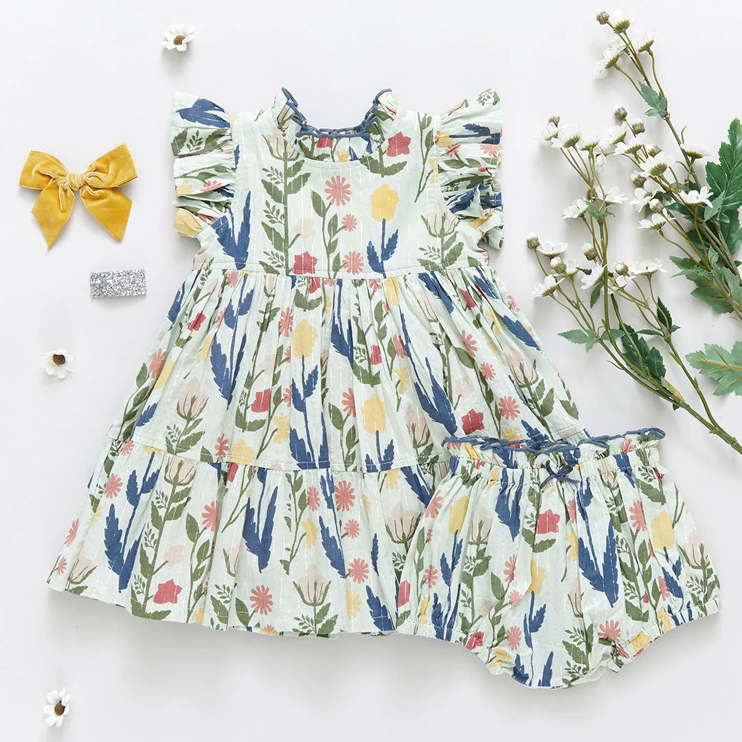 Baby Girls Jennifer Dress Set - Paper Floral