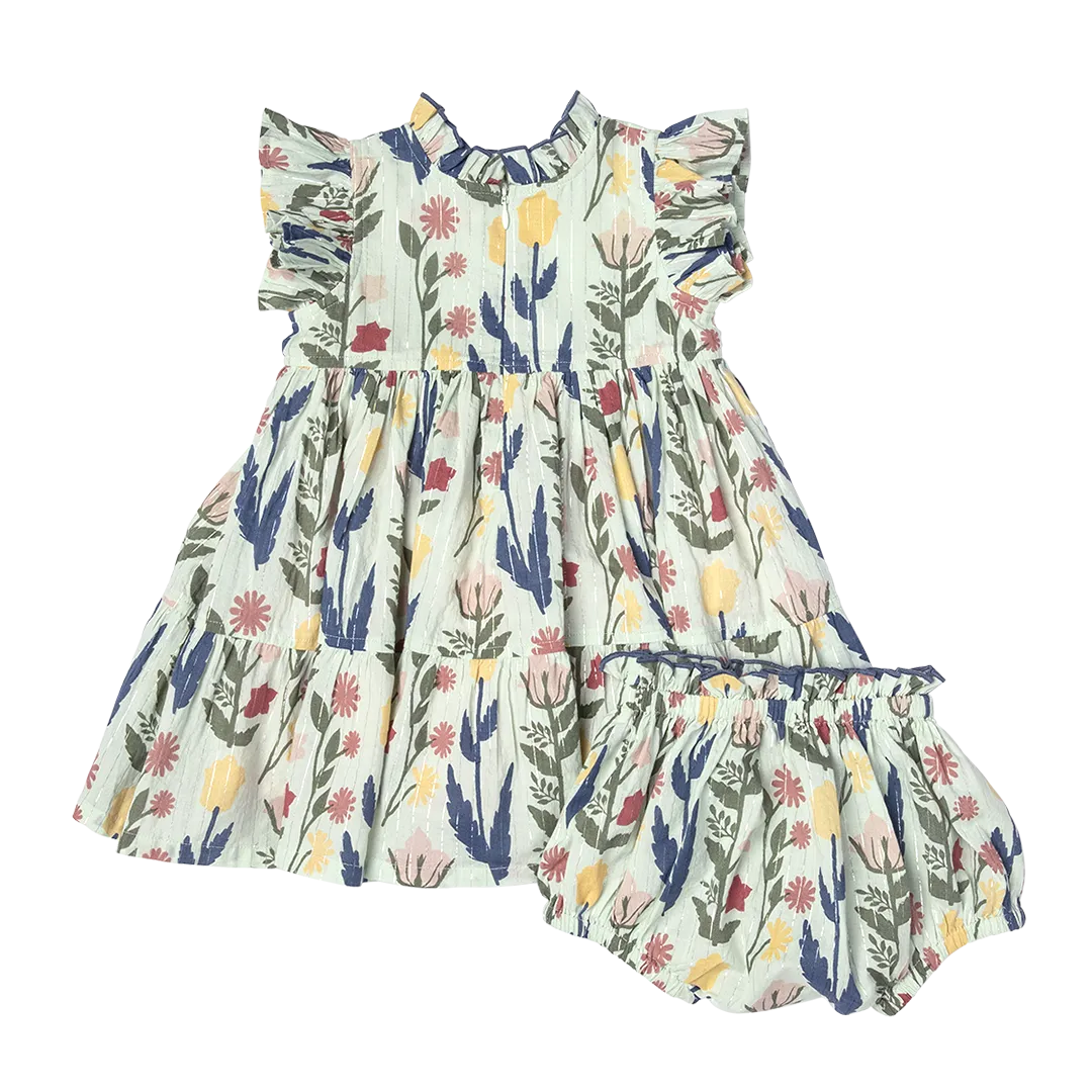 Baby Girls Jennifer Dress Set - Paper Floral