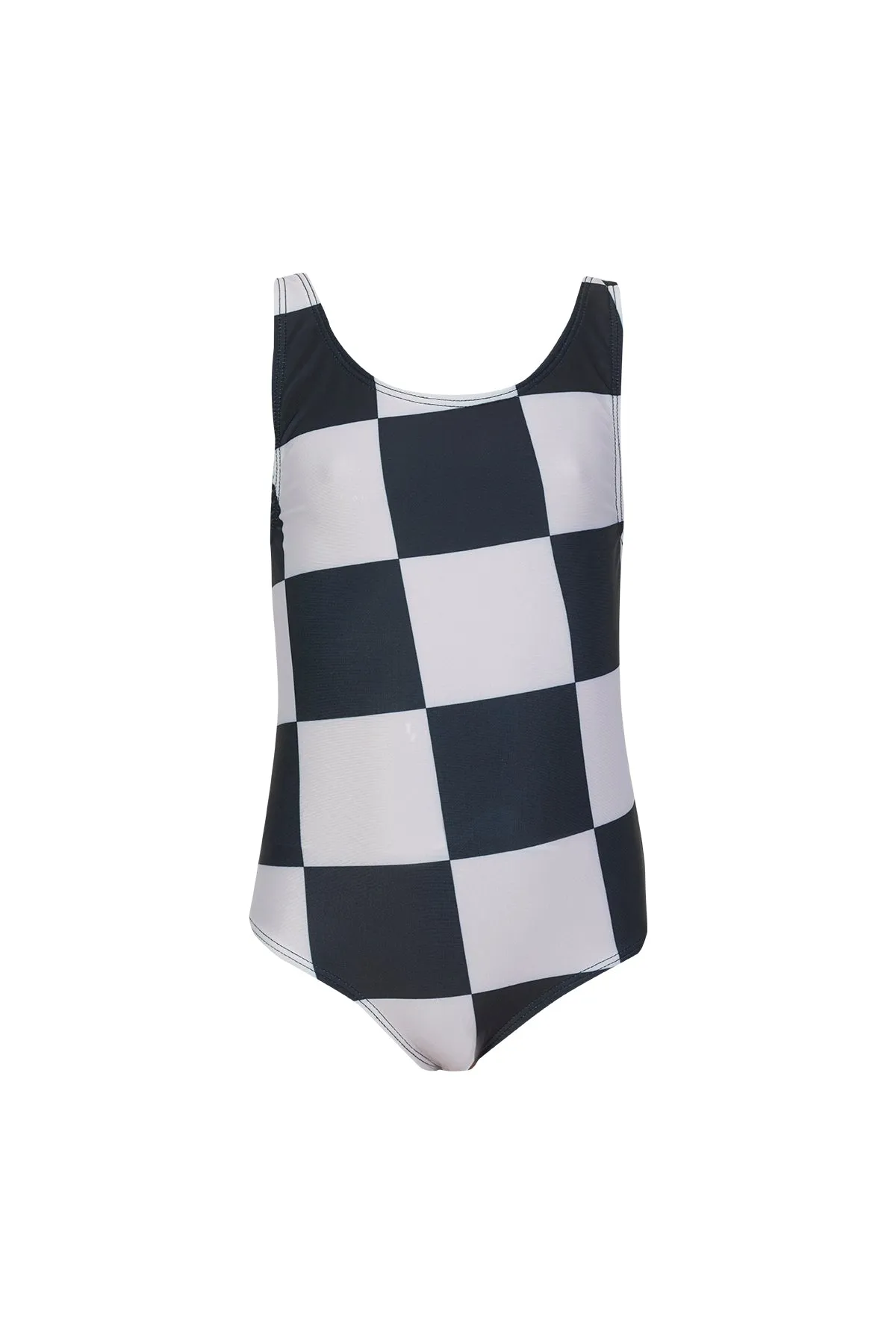 BLACK AND WHITE CHECKS SWIMSUIT