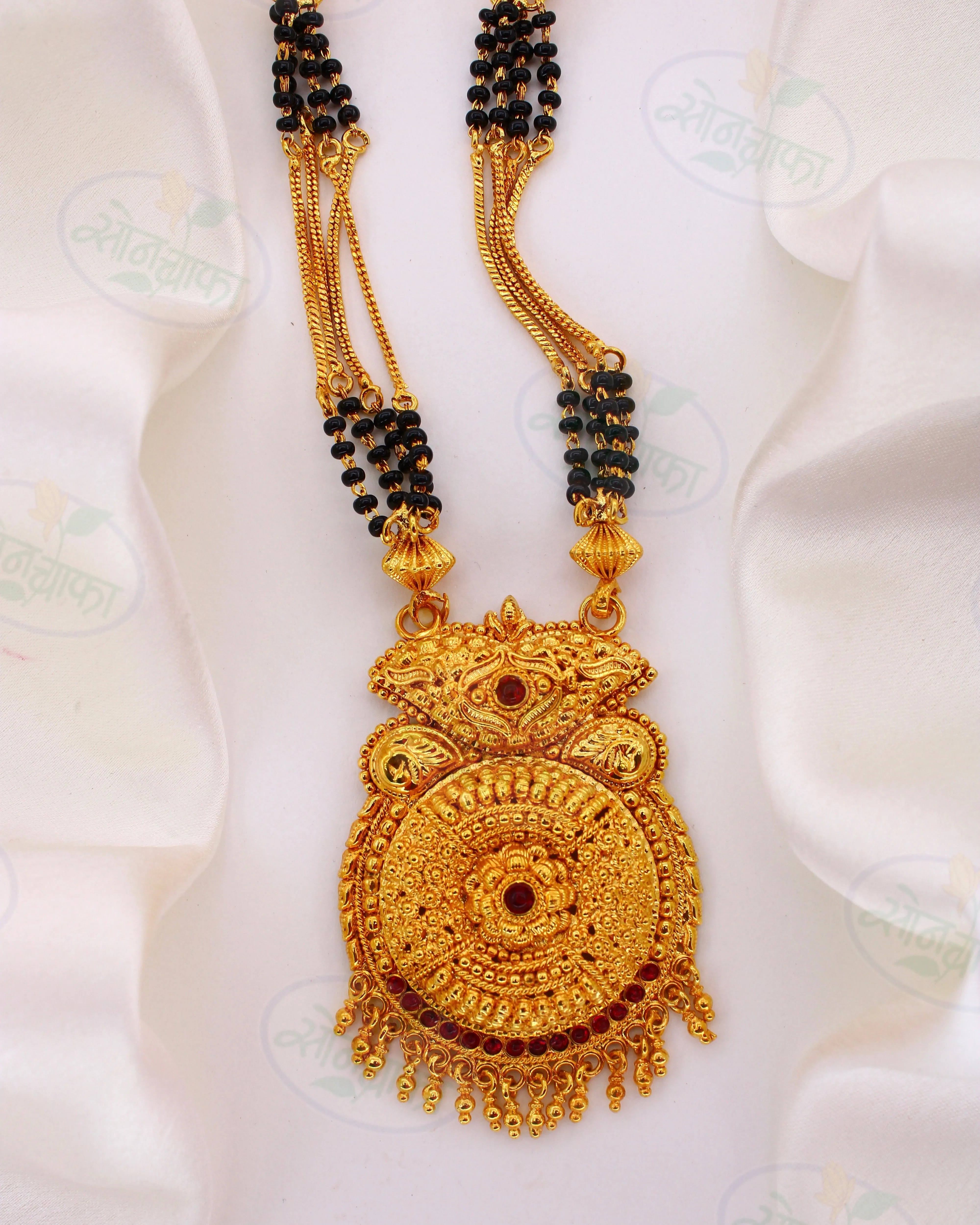 BLACK BEADS DESIGNER  MANGALSUTRA