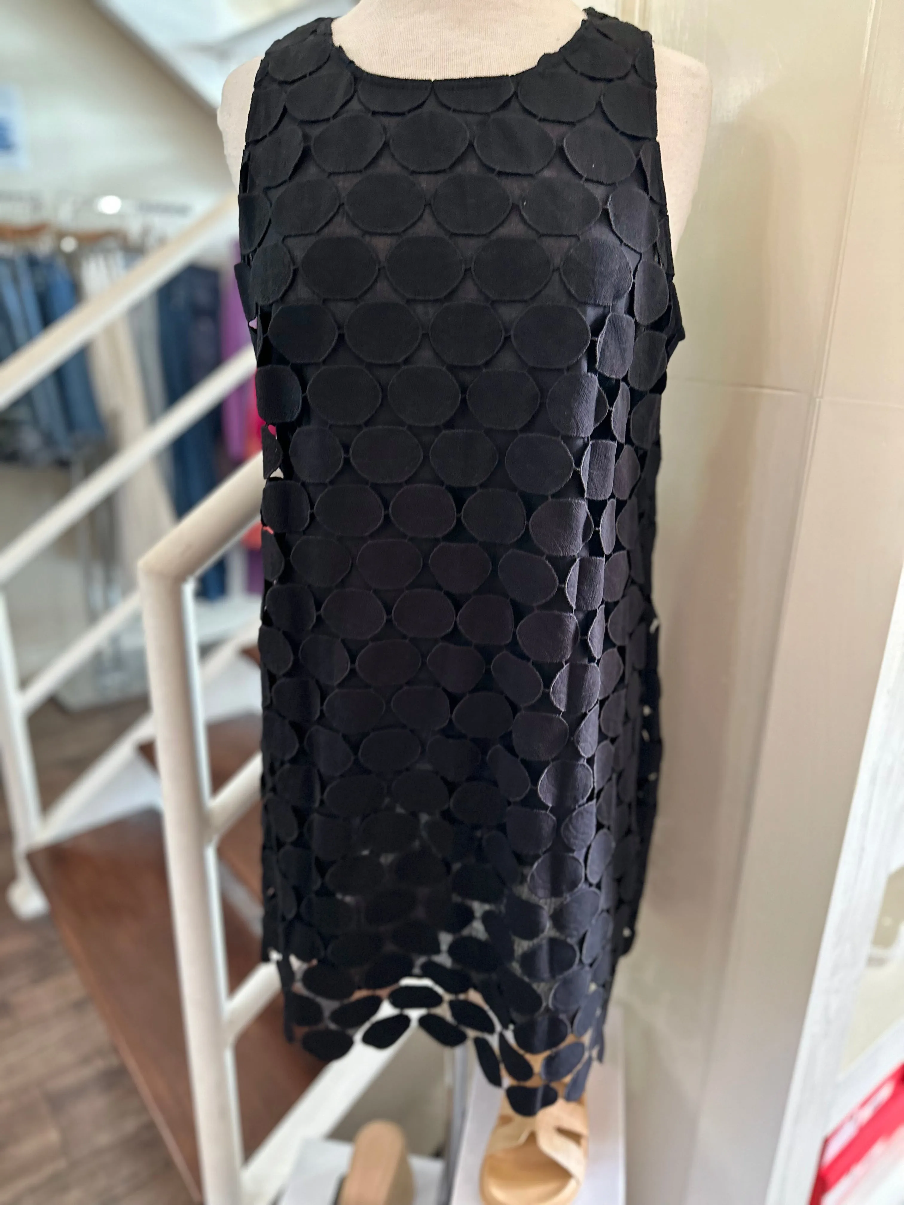 Black Dot Shift Dress