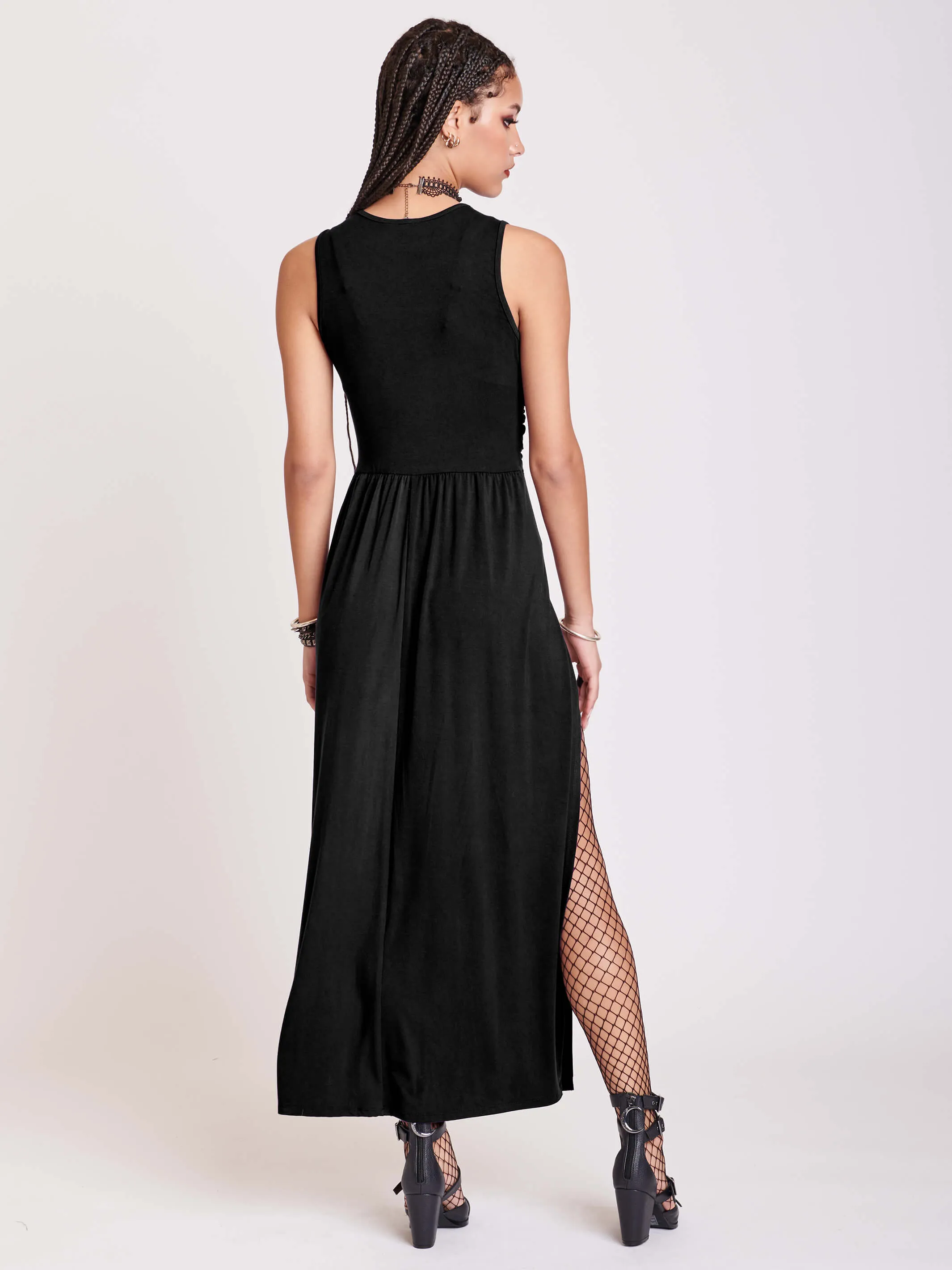 Black Twist Front Dress