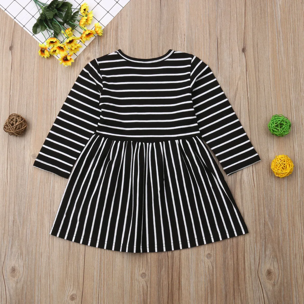 Black White Striped Dress