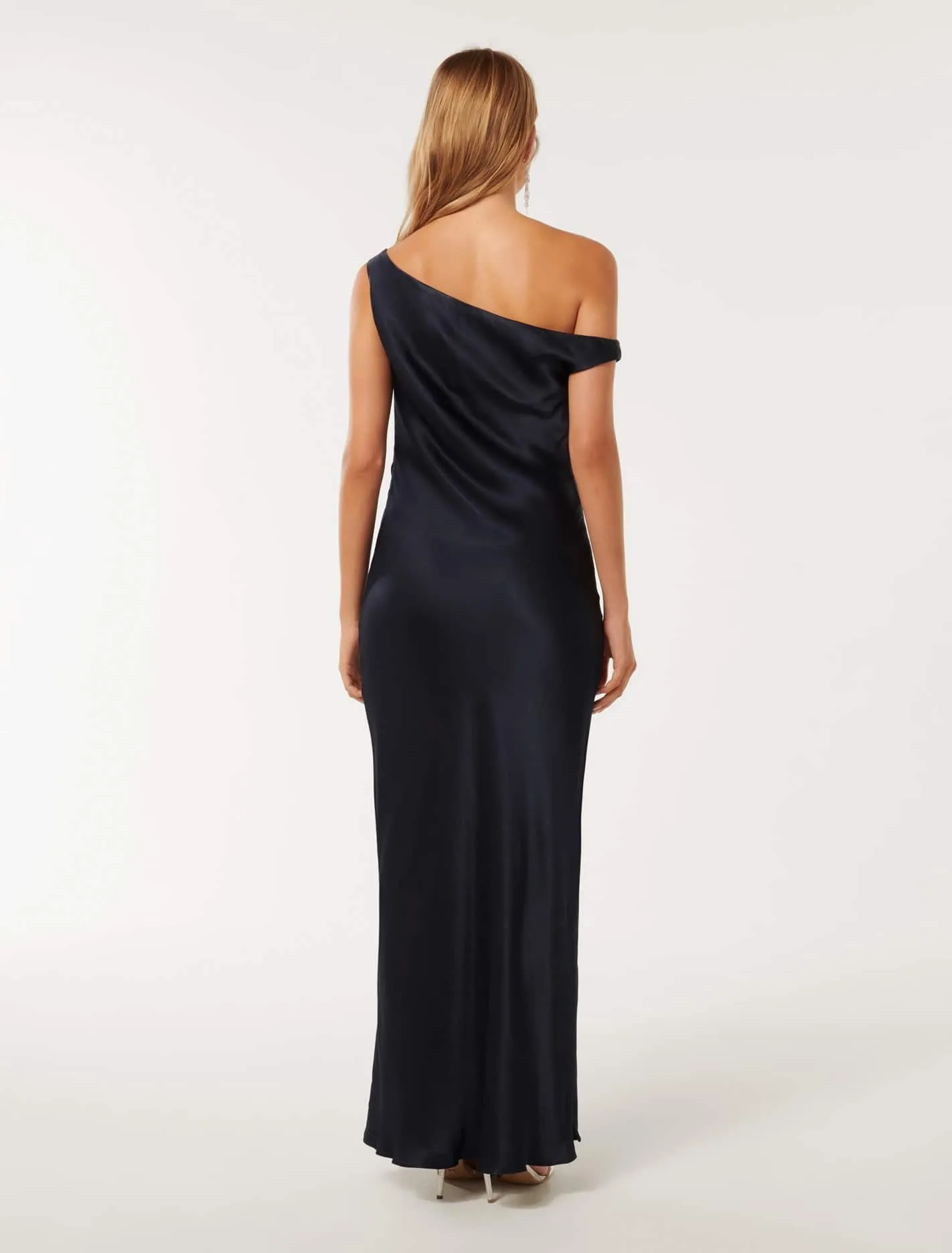 Blake Satin Tipped Shoulder Maxi Dress