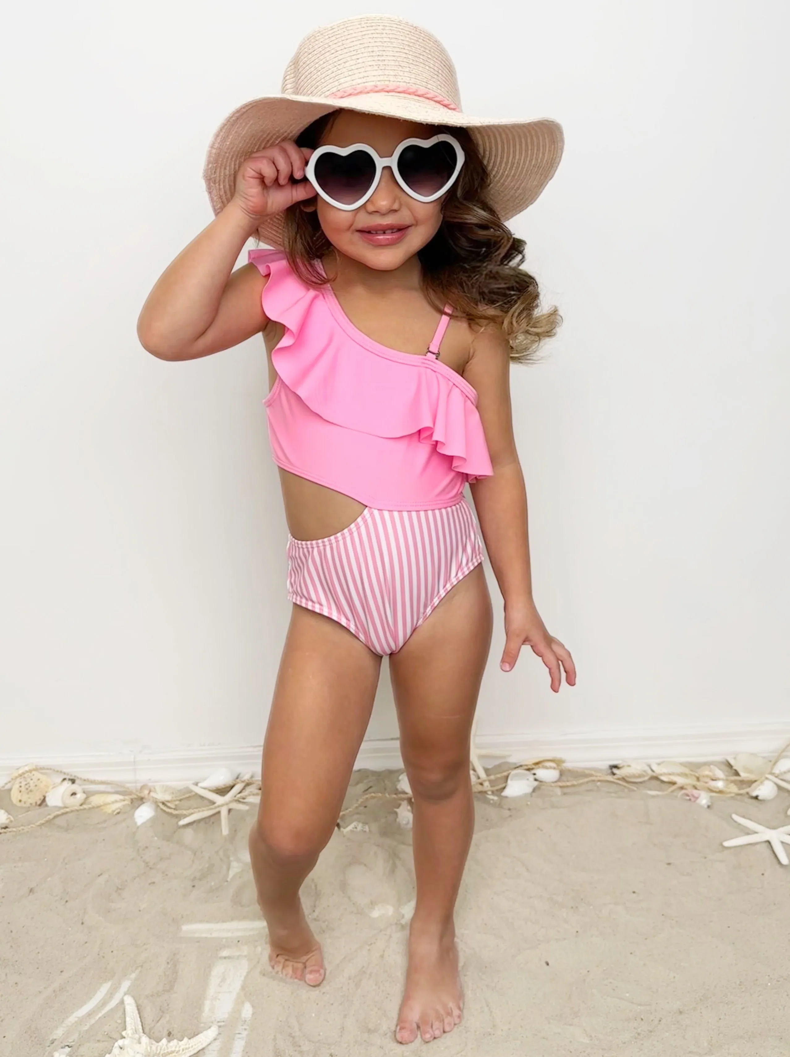 Blush and Splash Pink Cut-Out Swimsuit