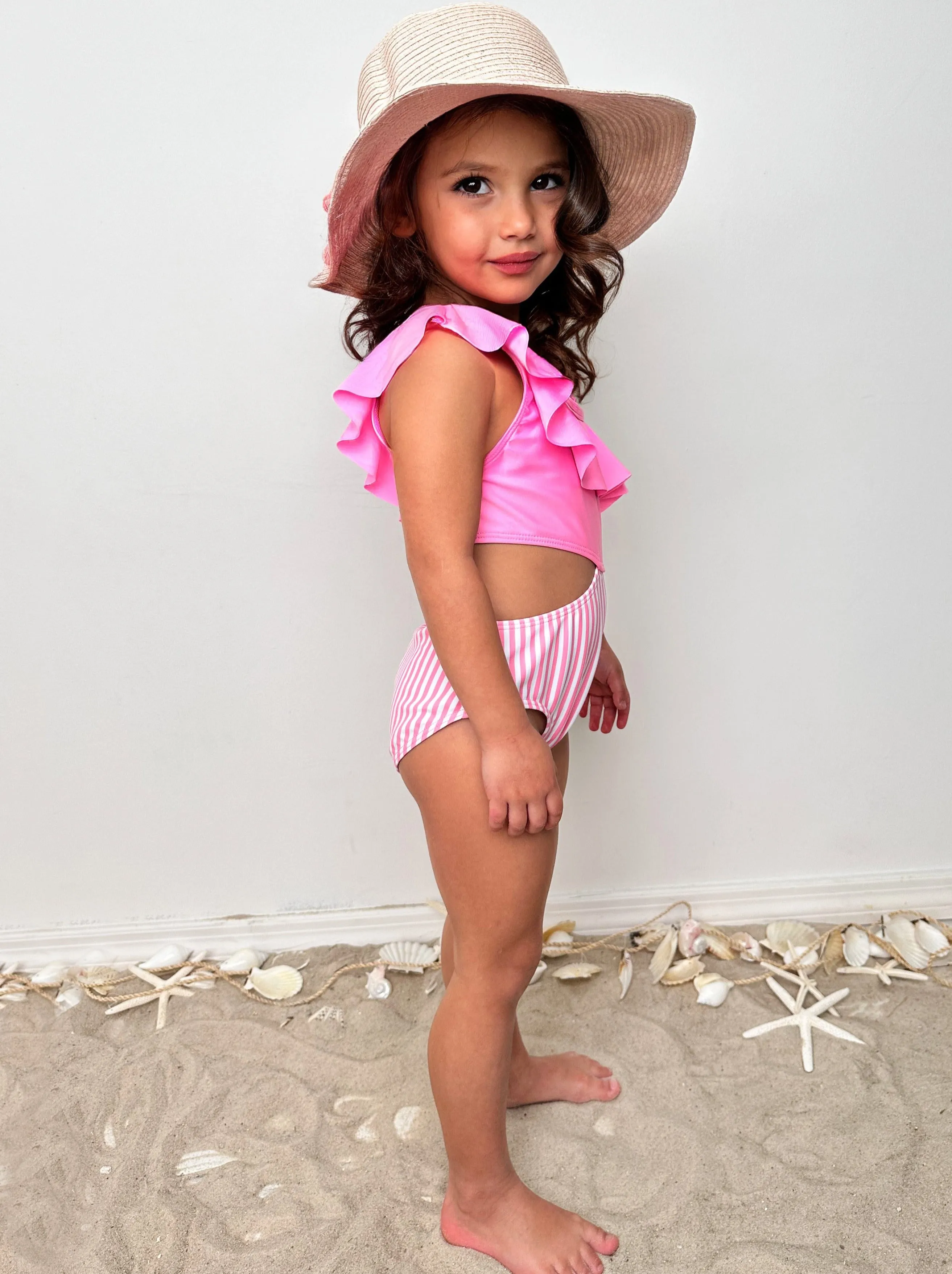 Blush and Splash Pink Cut-Out Swimsuit