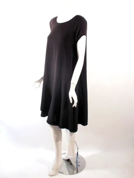 BOTTEGA VENETA Flowing Navy Silk Trapeze Dress Size 6-8