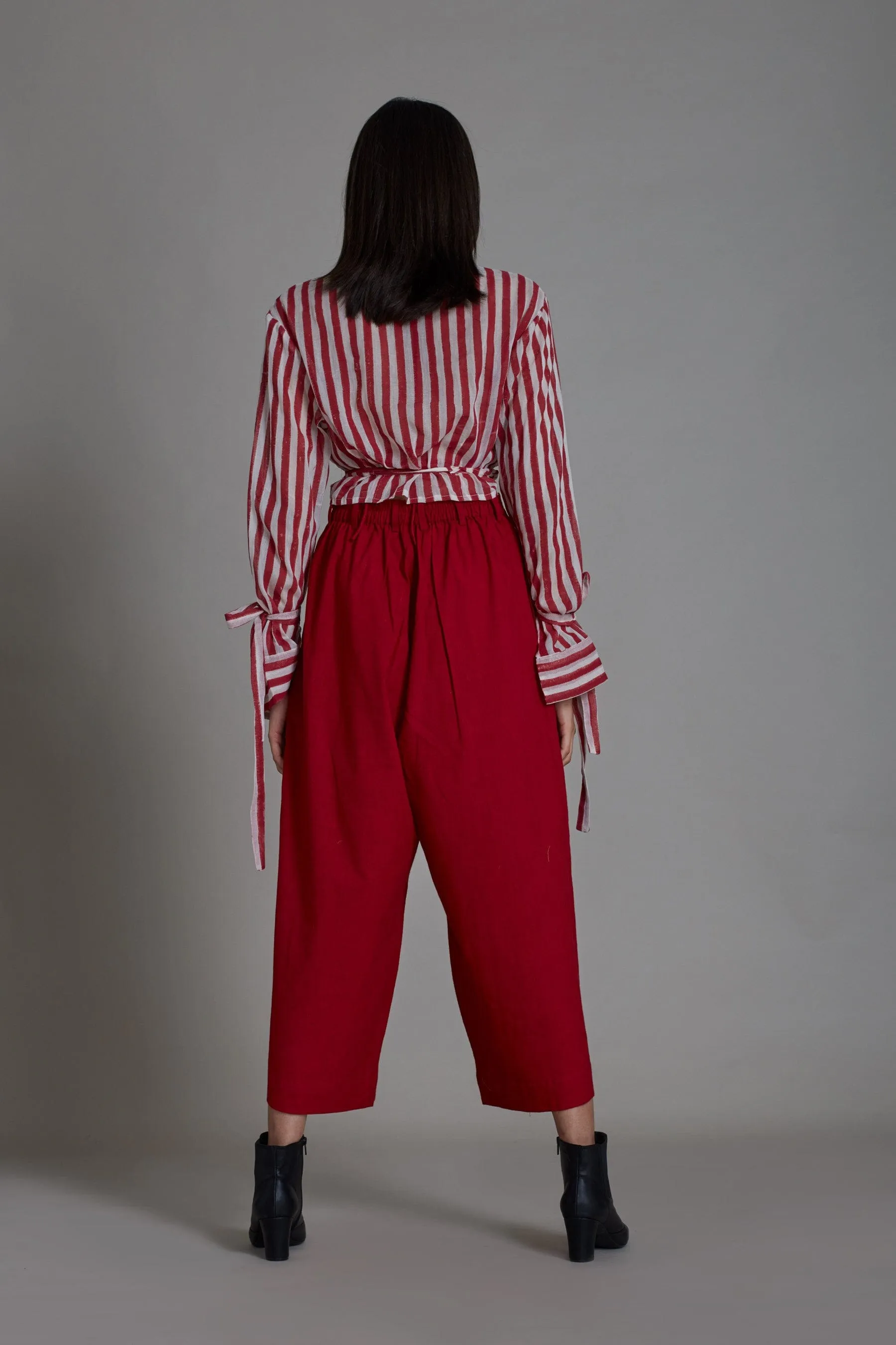 Bridge Stripe Shirt-Red