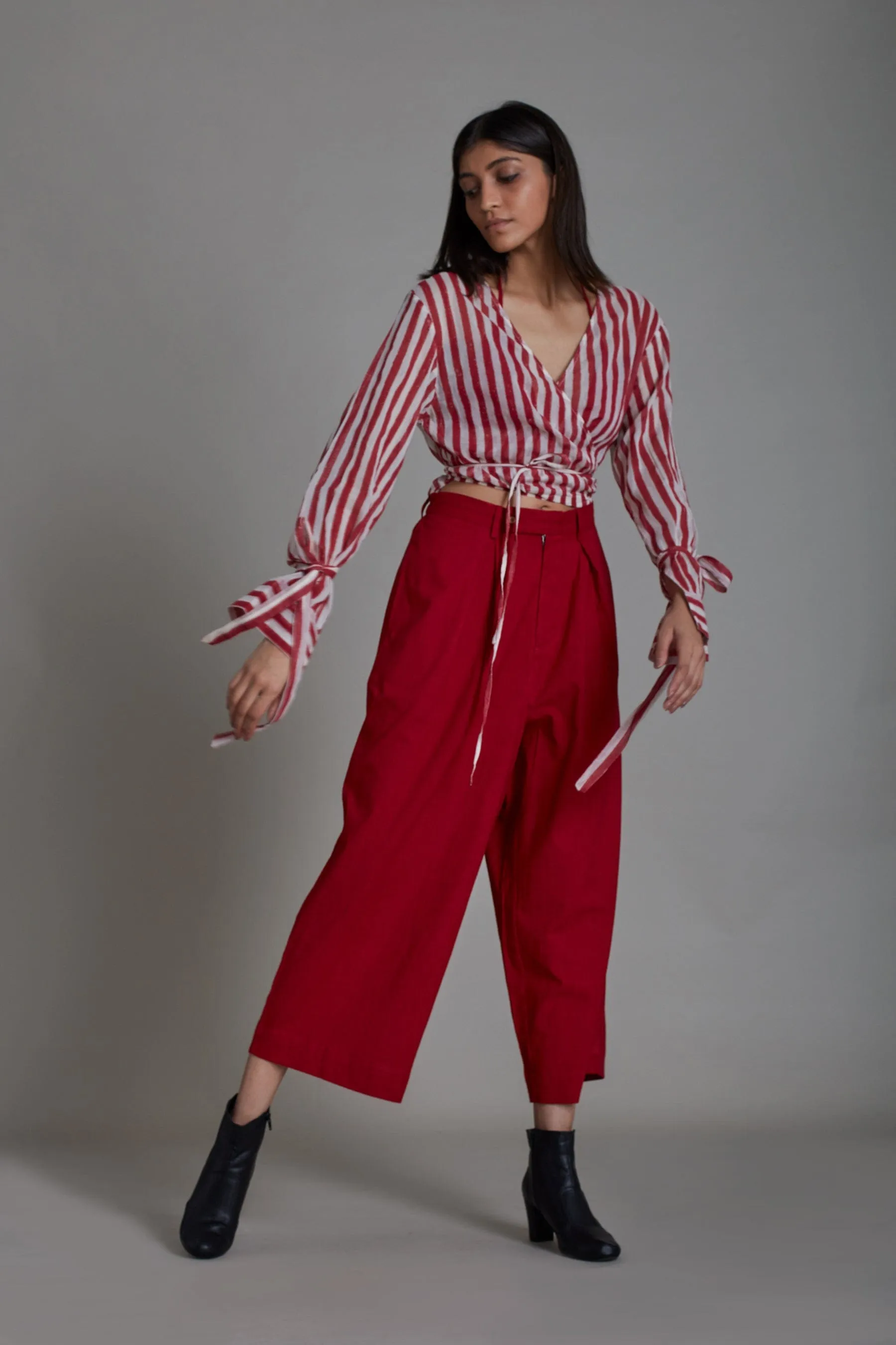 Bridge Stripe Shirt-Red