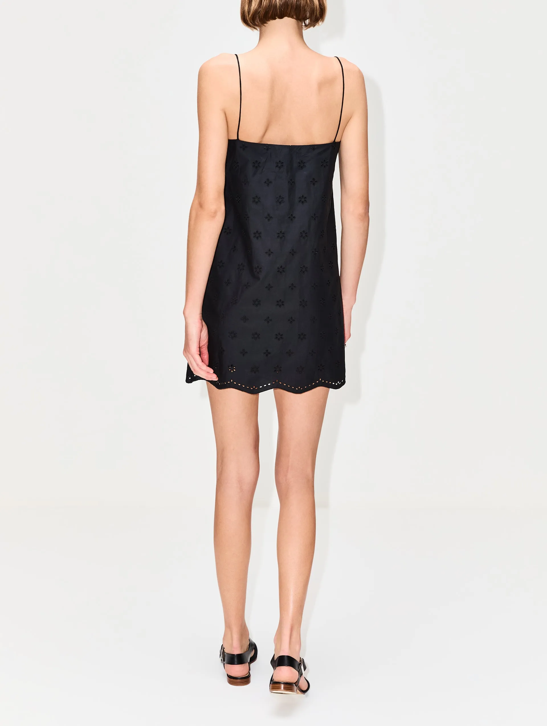 Broderie Shift Mini Dress