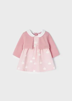 Cardigan Dress Newborn Pink | Mayoral