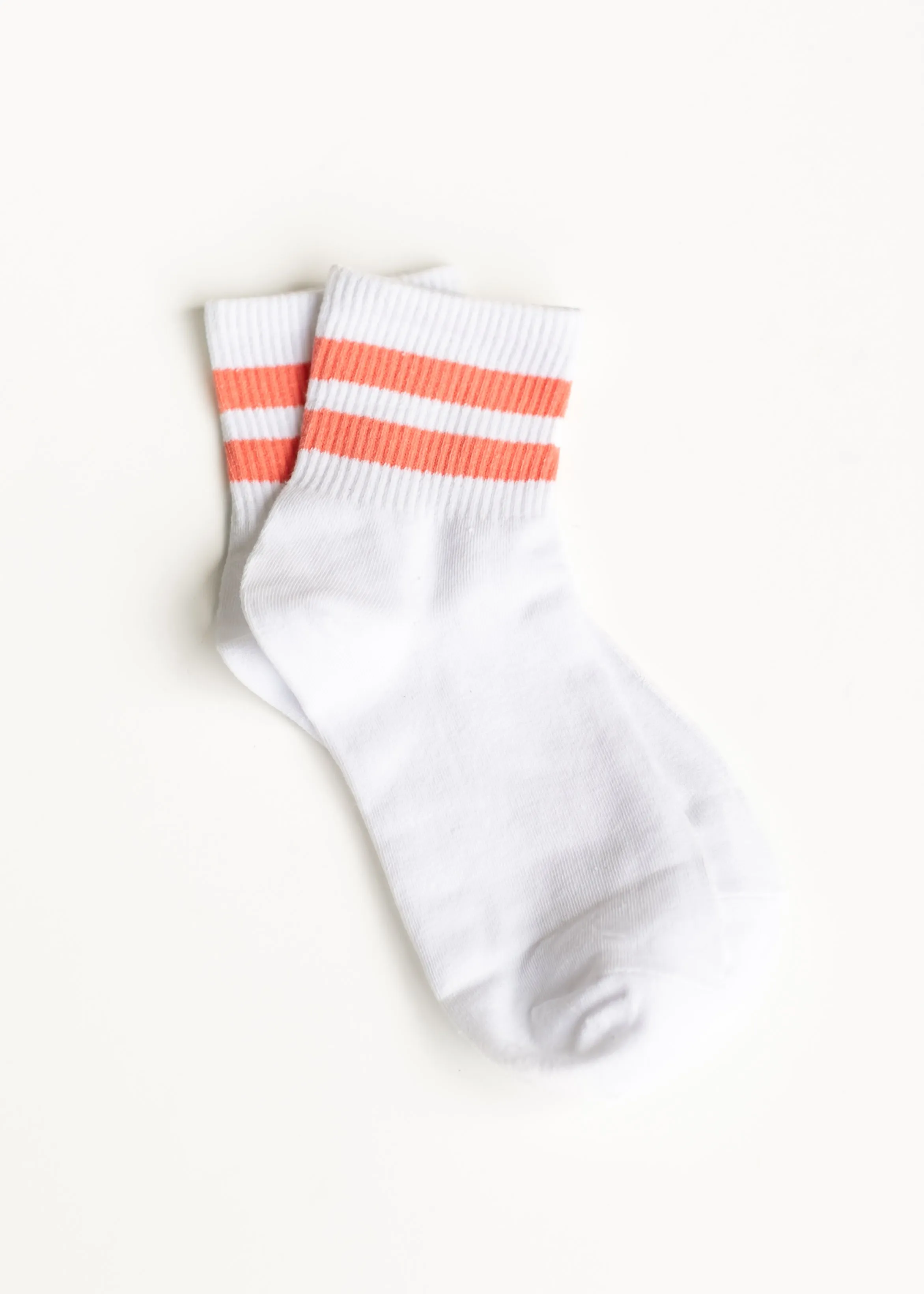 Casual Striped Cuff Ankle Socks