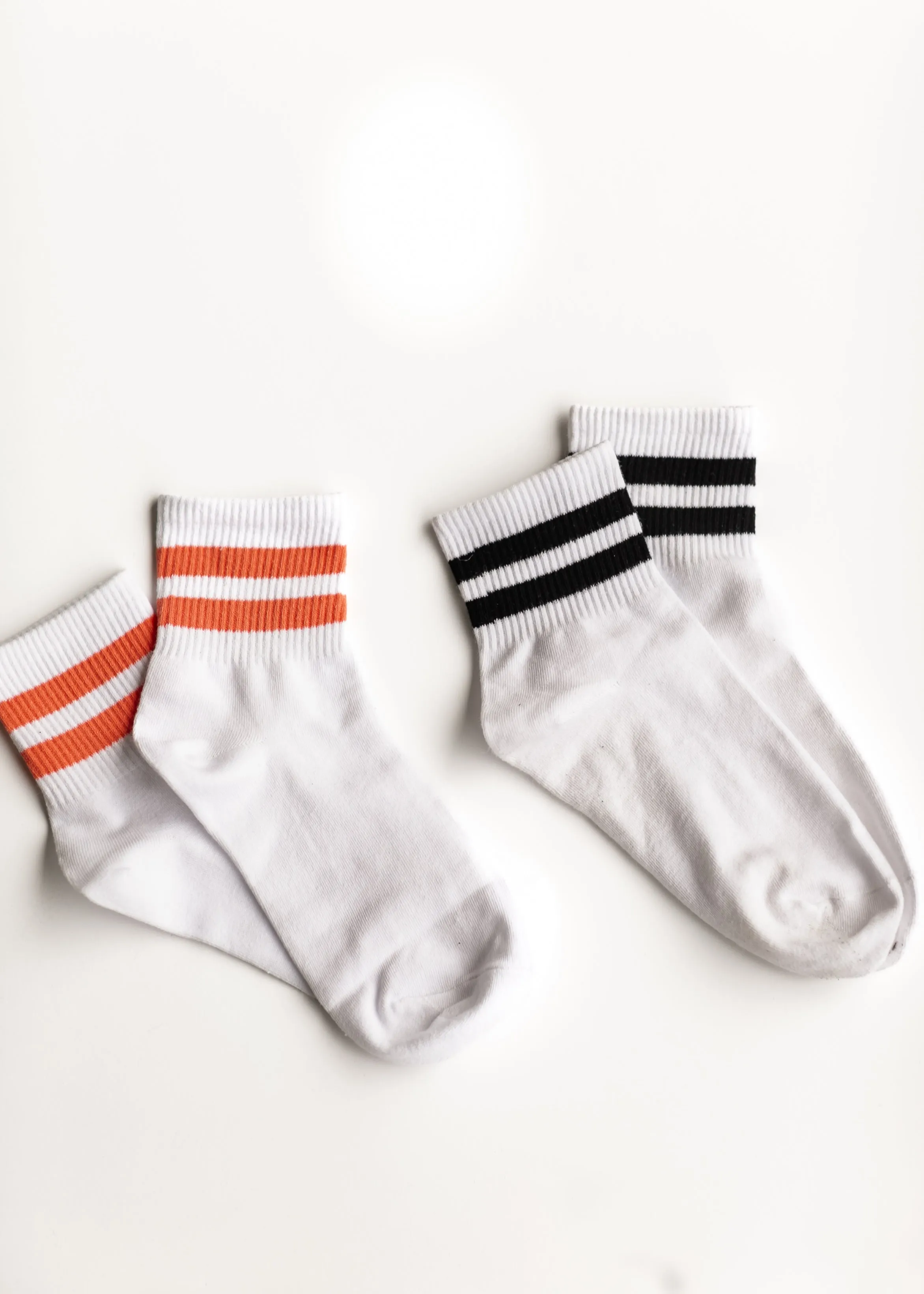 Casual Striped Cuff Ankle Socks