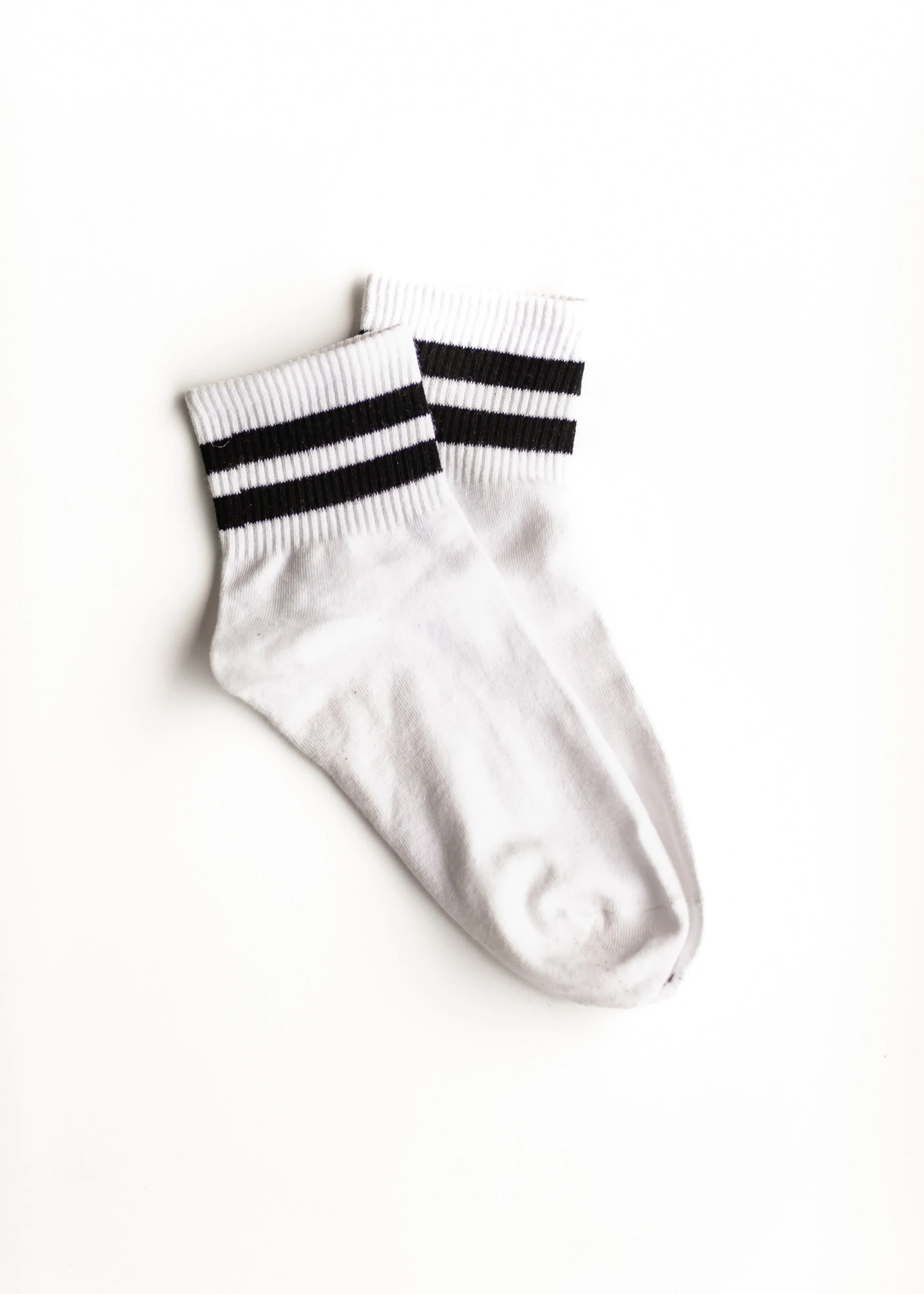 Casual Striped Cuff Ankle Socks