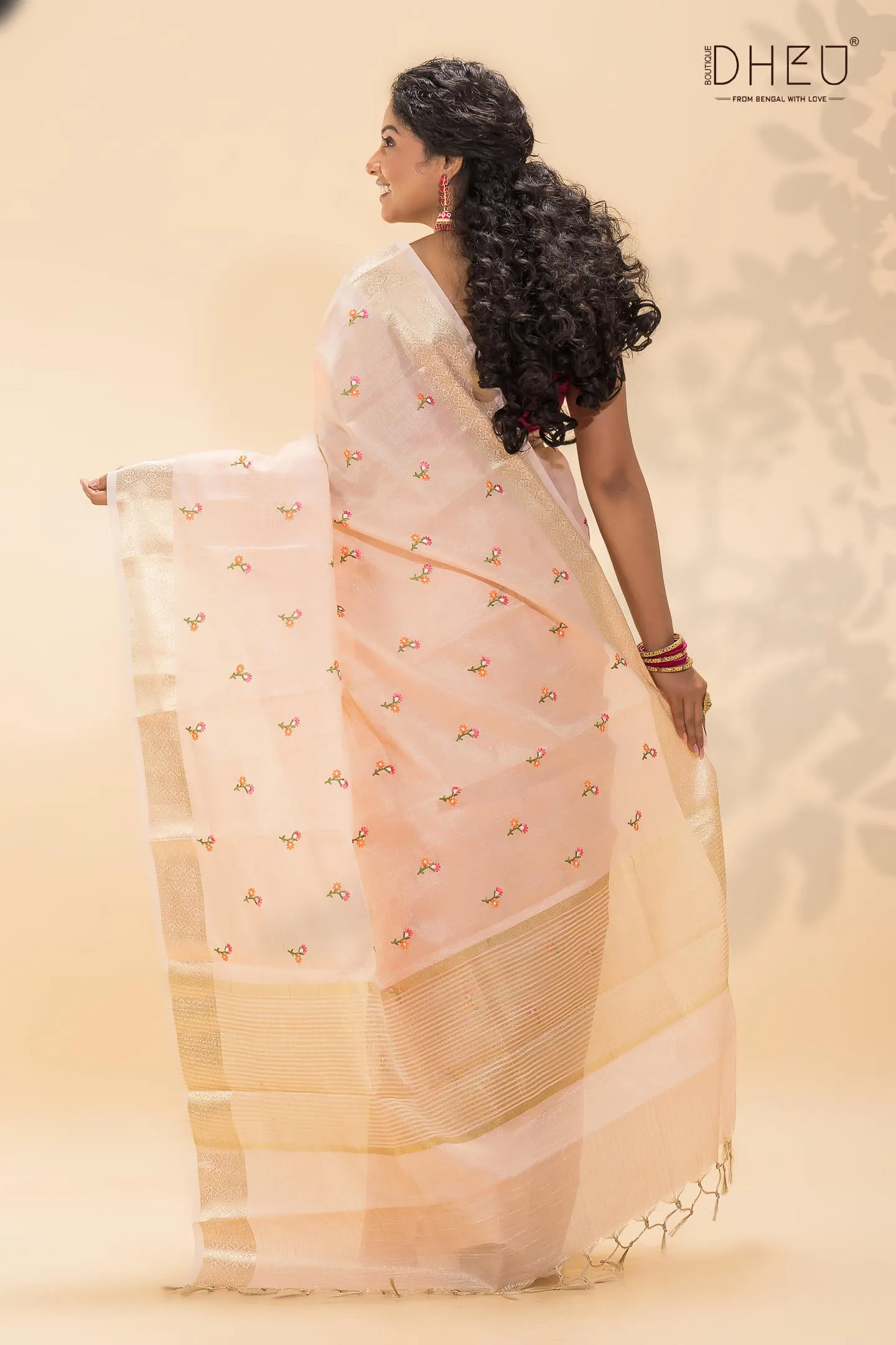 Chanderi Silk Embroidery Saree