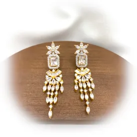 Charming White Zircon (CZ) stone Chandelier Earring