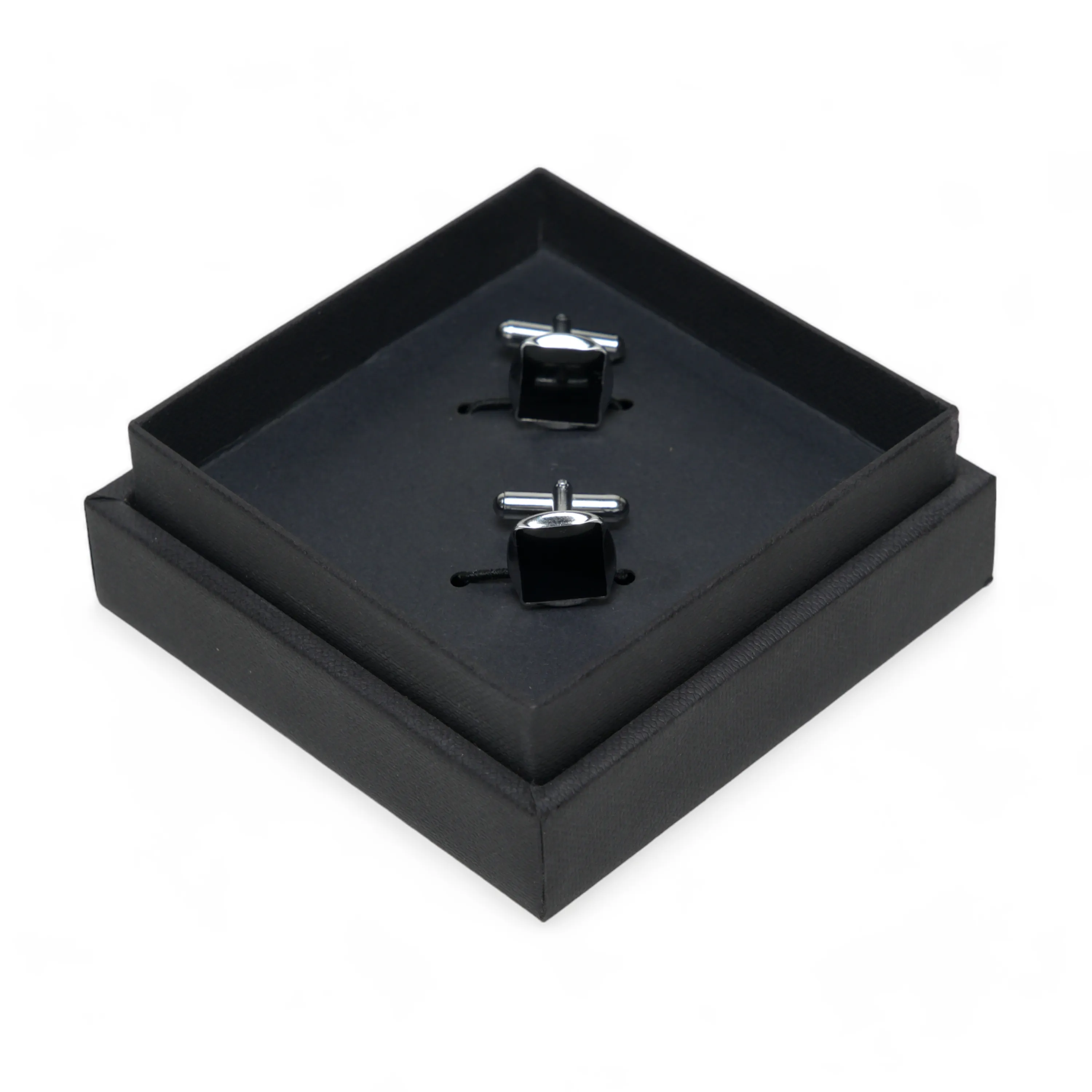 Chokore Circular Square Cufflinks (Black)