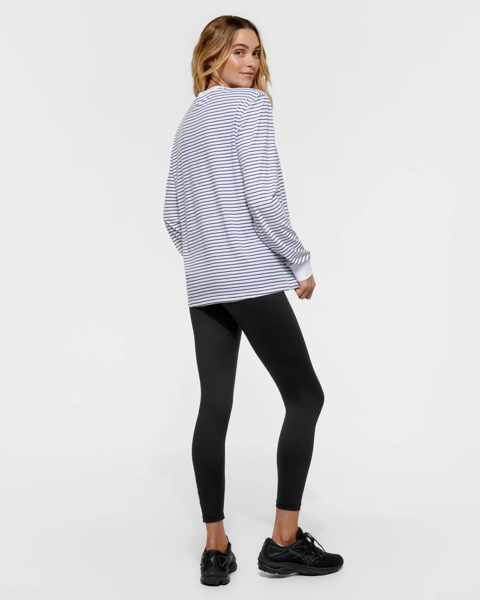 Classic Long Sleeve Tee Navy Stripe