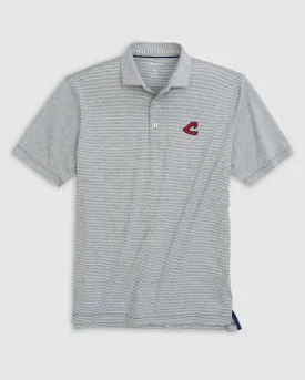 Cleveland Guardians Lyndonn Striped Jersey Performance Polo - Cooperstown Logo