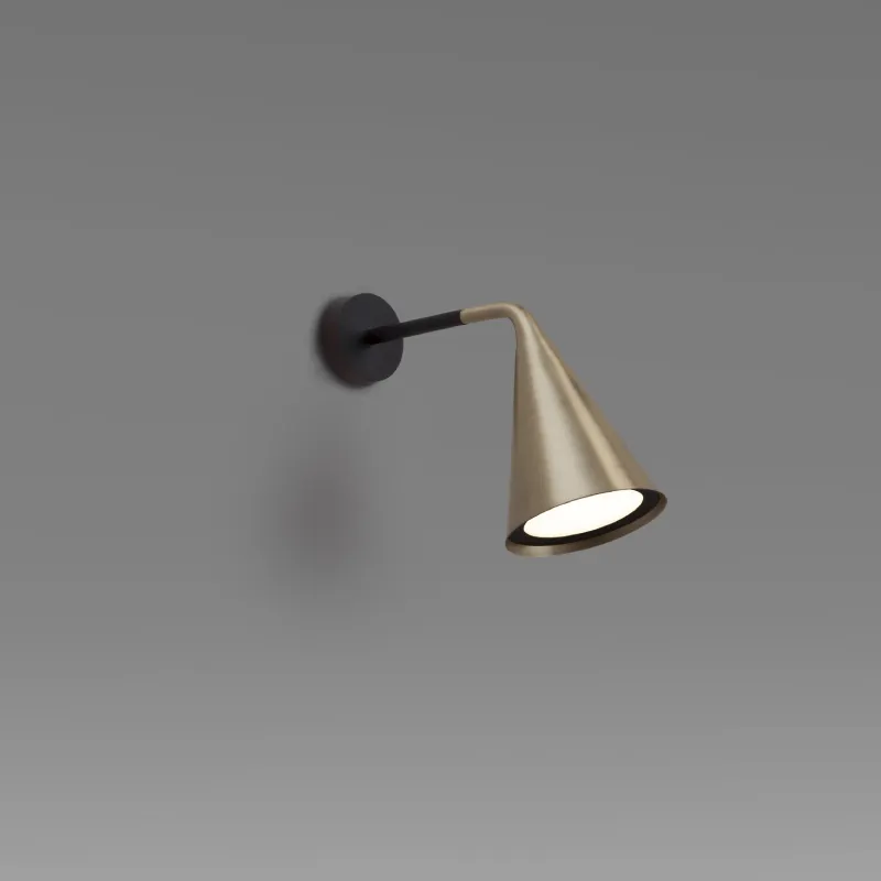 Conical  Long Angled Arm Wall Light