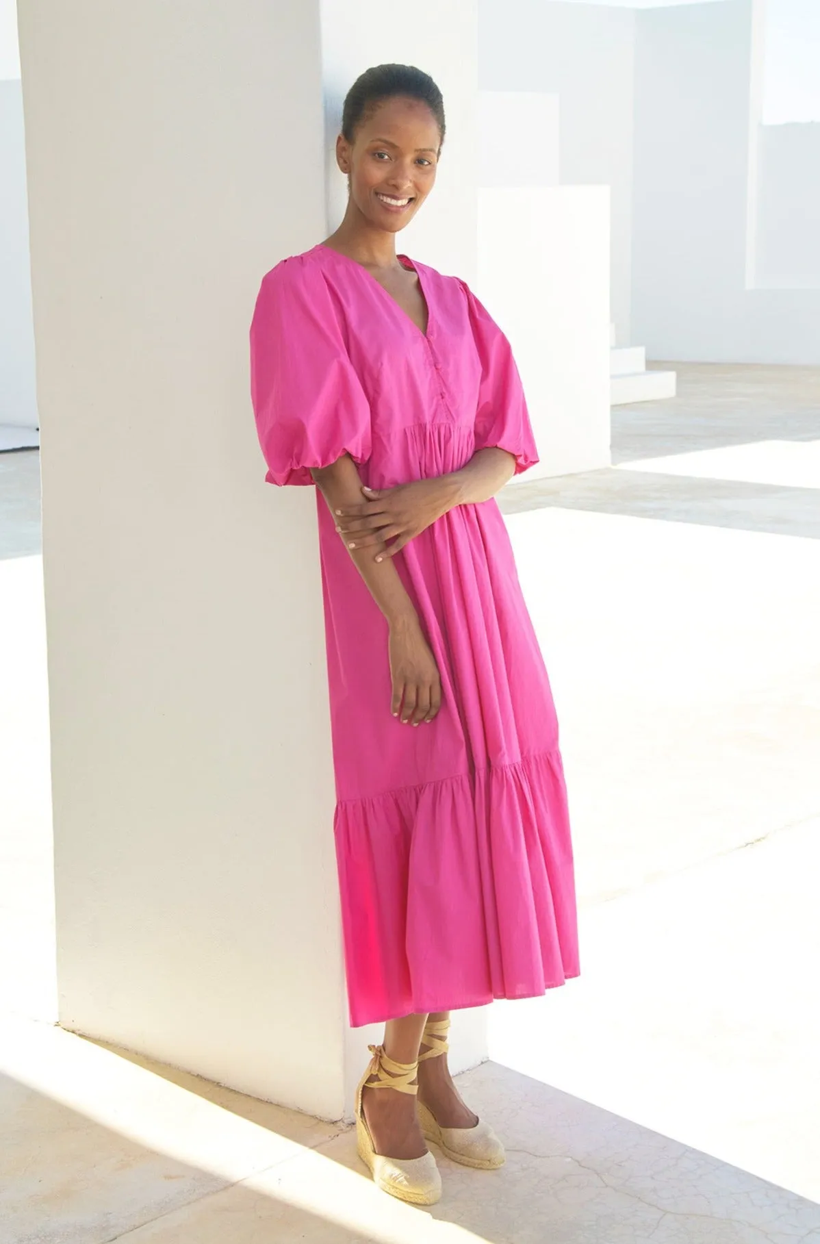 Delta Dress | Bright Pink