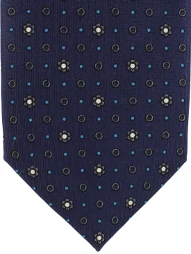 E. Marinella Tie Lapis Blue Aqua Floral