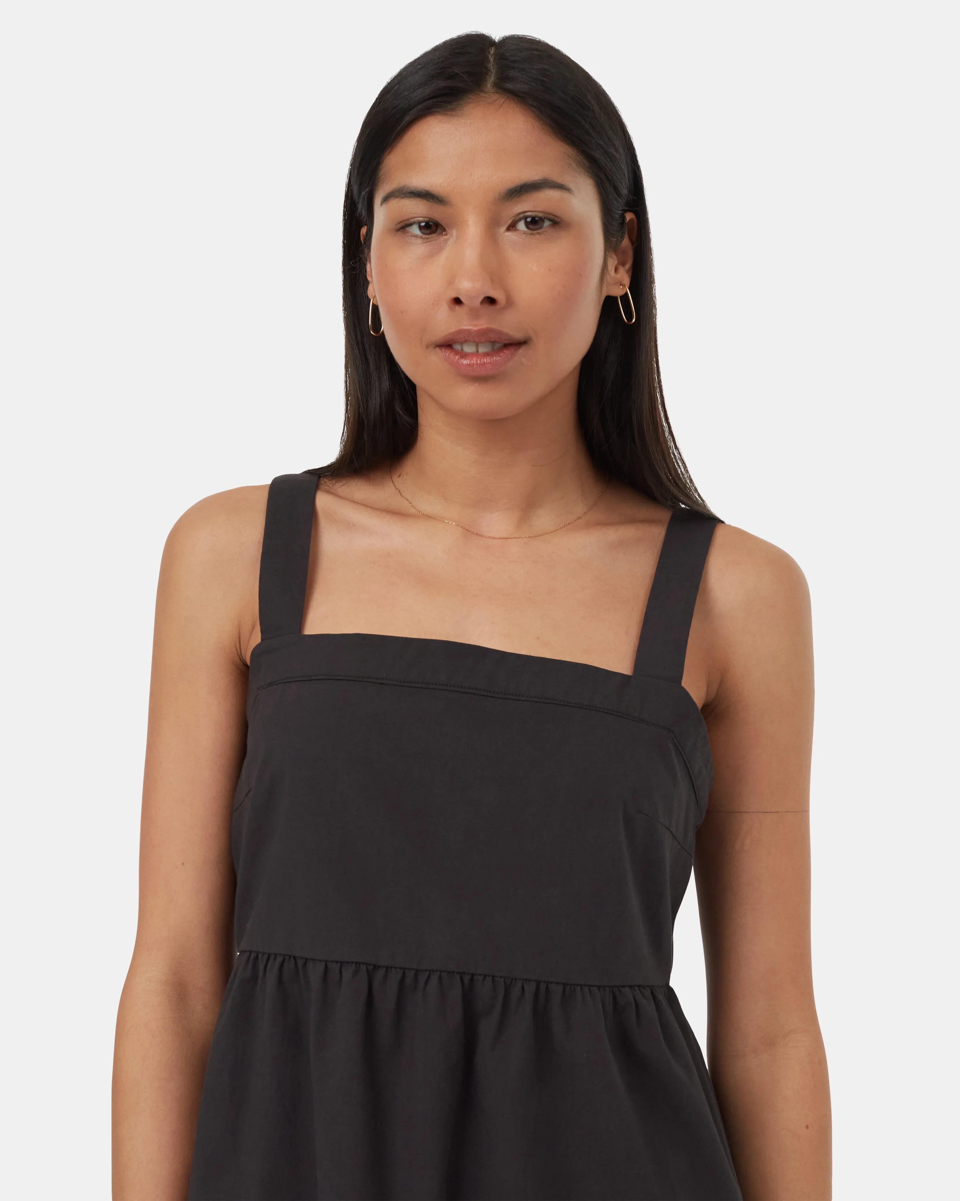 EcoStretch Cotton Tiered Dress