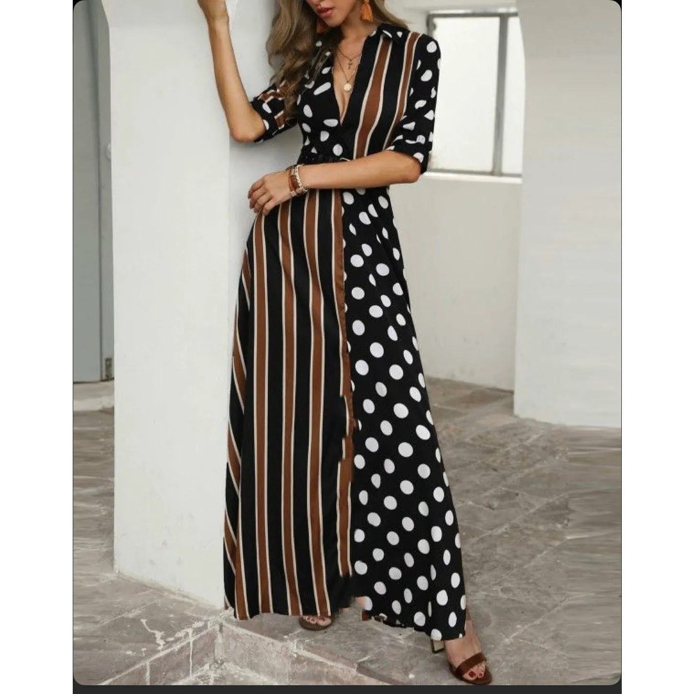 Elegant Long Boho Slit Maxi Dress