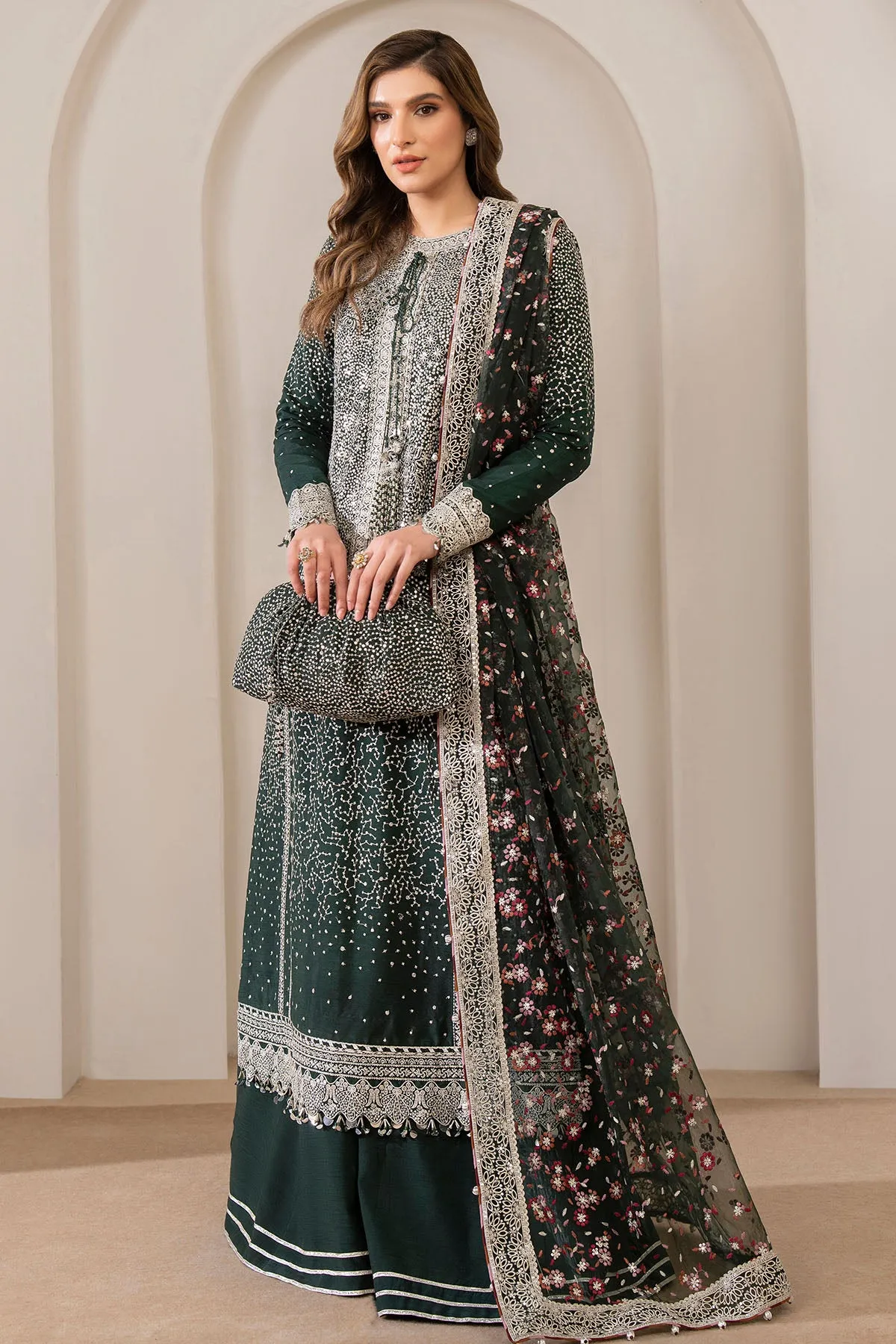 Embroidered Raw Silk UR-7014