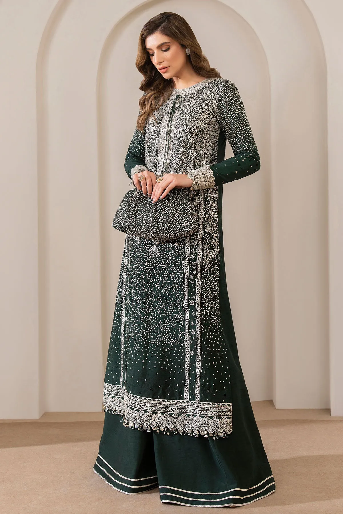 Embroidered Raw Silk UR-7014