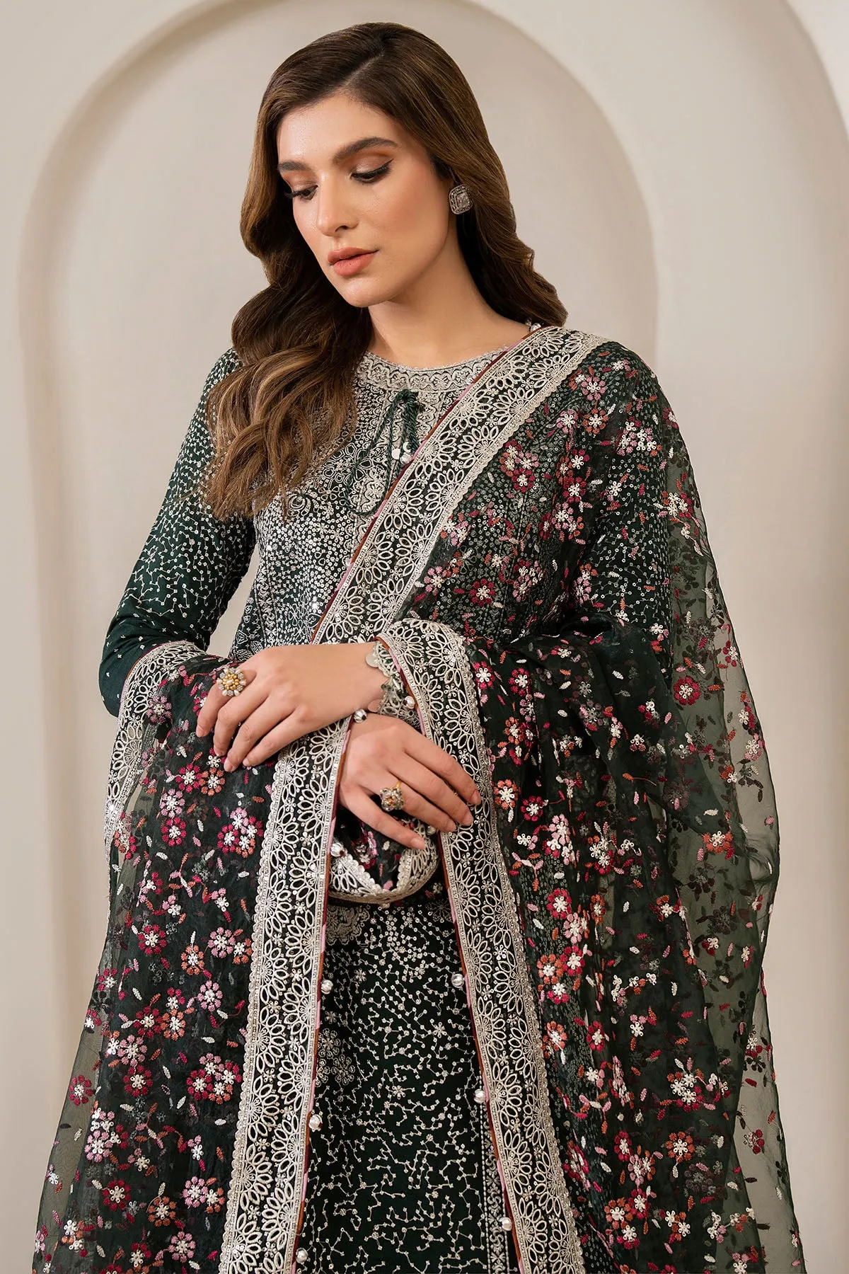 Embroidered Raw Silk UR-7014