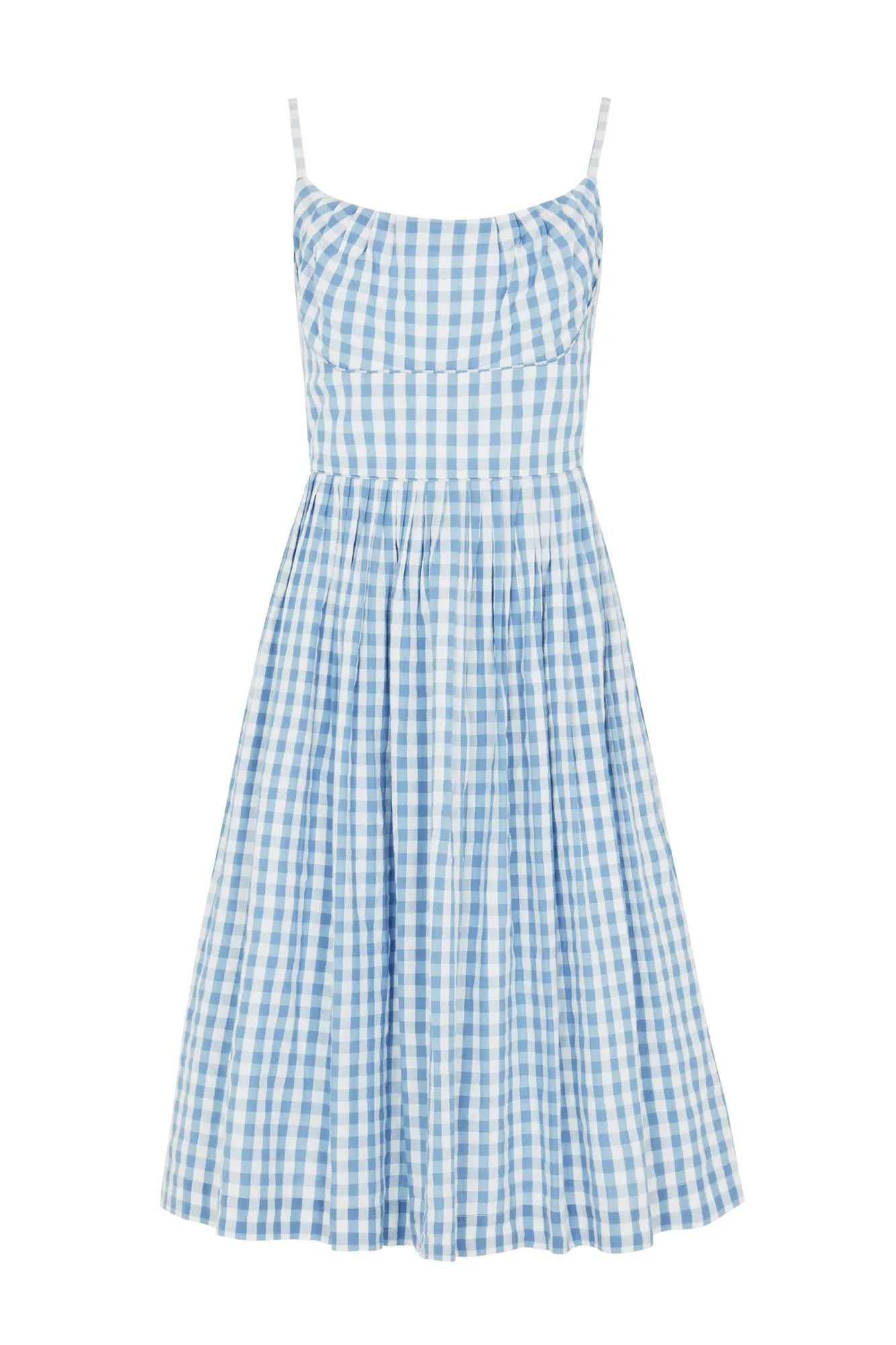 Enids Elegant Blue Checked Dress from India