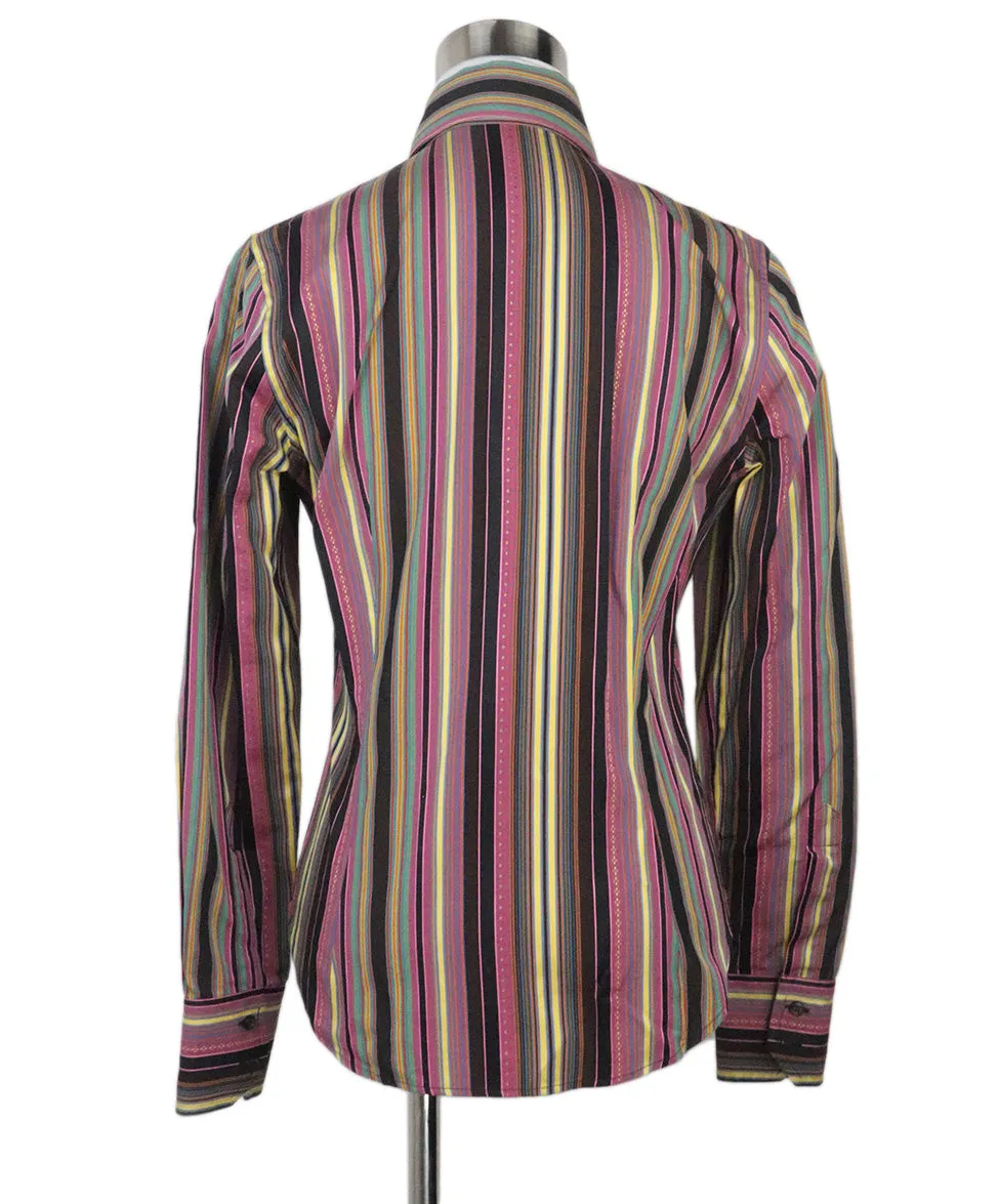 Etro Multicolor Striped Shirt sz 4