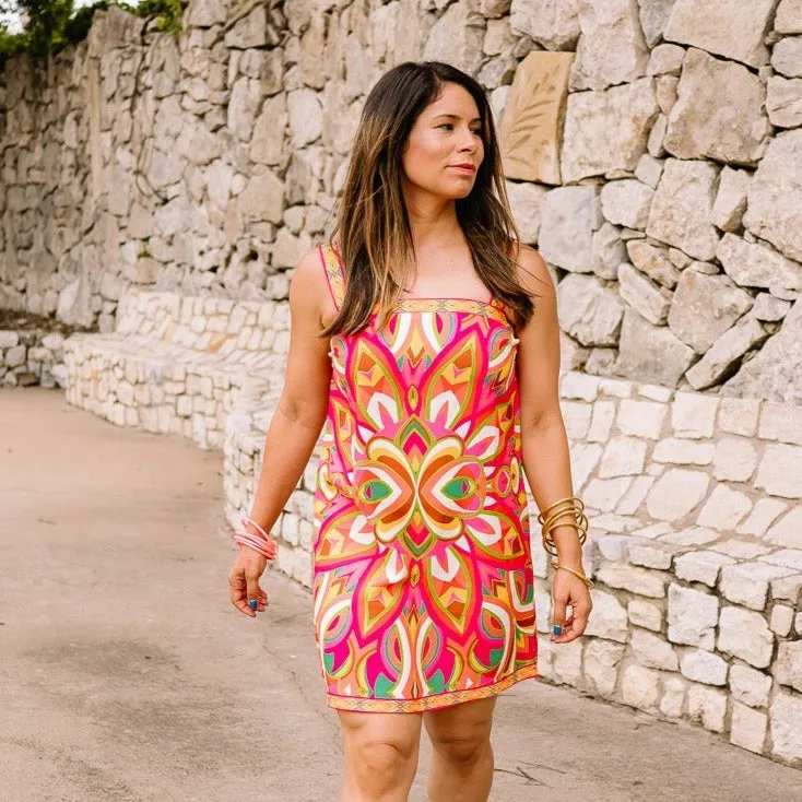 Feeling Bright Printed Multi Color Mini Dress