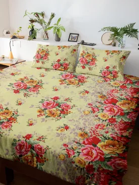 Floral Printed Family Bedsheet - Just ₹550! 🌸