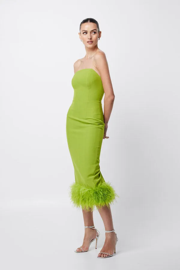 Focal Point Midi Dress Green